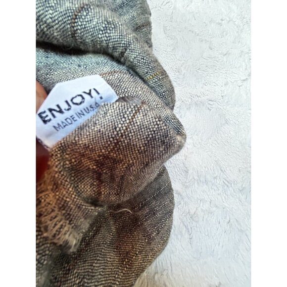 Via Vai by Pollero Button Front Long Sleeve Textured Linen Jacket Medium Gray - Picture 3 of 8